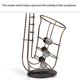thumbnail image 4 of Portabotellas De Vino, Estante De Vino De Saxofón Decorativo Estable Práctico De Metal Inoxidable Para El Hogar, 4 of 7