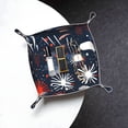 thumbnail image 6 of Multi-Size Leather Tray Four Corners Four Button Design Anti-Scratch Waterproof Convenient Cleaning Convenient Storage Independence Day Theme Star (3) Small, 6 of 8