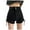 Black, variant on Siilsaa Jean Shorts for Women Women's Striped Shorts Elastic High Waisted Straight Leg Summer Shorts Black,XL