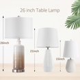 Partphoner Ceramic 26'' Tall Touch Control Table Lamps Set of 2, 3way