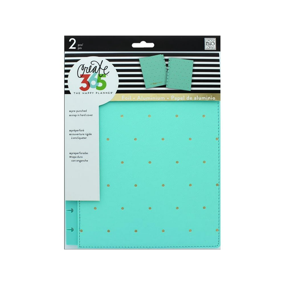 Happy Planner Medium SnapIn Hard Planner Cover 9.75"X7.75"Turquoise W