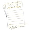 thumbnail image 3 of Advice and Wishes - Gold Confetti (50-Cards) Any Occasion - Wedding Advice Cards, Advice for The Bride, Retirement or Graduation Party, Baby or Bridal Shower Games, Birthday Party, Engagemen, 3 of 3