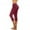 Wine, variant on Azrian Pants for Women,Womens Plus Size Pants Fashion Casual Solid Span Ladies High Waist Wide Leg Trousers Yoga Pants Capris