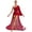 Burgundy, variant on TSSOE Women Shiny Lyrical Dance Dress One Shoulder Flared Sleeve Flowy Split Dress Modern Dancewear Black L