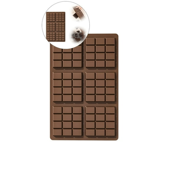 WNFJR Silicone Chocolate Bar Mold Deep, Candy Bar Mold, Non Stick Silicone Molds for Chocolate, Candy, Wax Melts