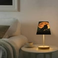 thumbnail image 6 of WOBOGO The Legend Of Starving Wolf Table Lamps Bedroom 3-Speed Dimmable Farm Style with Fabric Shade for Reading and Home Office, 6 of 8