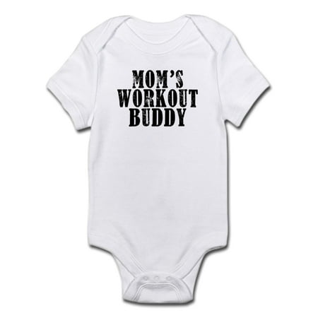 

CafePress - Mom s Workout Buddy Infant Bodysuit - Baby Light Bodysuit
