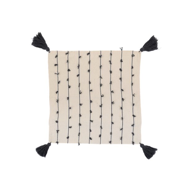 Funda de cojín Luzaga - Gris Weik Artesanal