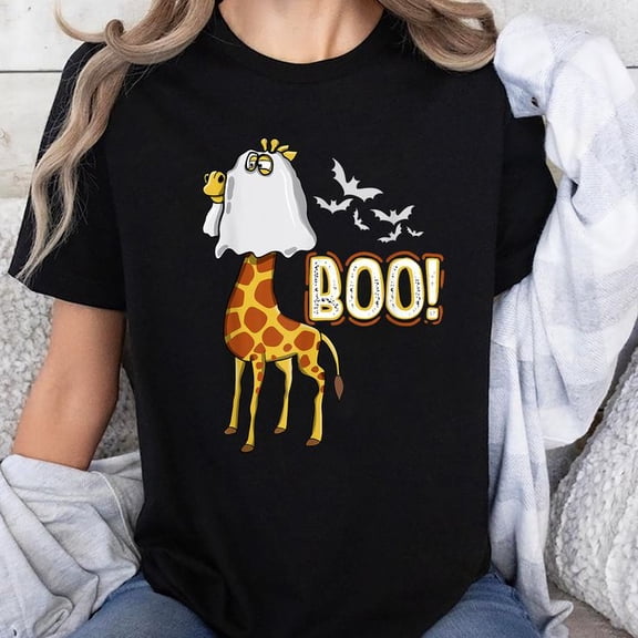Giraffe Boo Halloween Costume Men Women Kids T-Shirt Unisex, Sizes S-5XL, Tbun