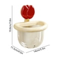 thumbnail image 5 of No-Drill Suction Cup Shower Organizer, Bathroom Shelf with Drain Holes, Wall Mount Storage for Tiles Glass(Red), 5 of 6