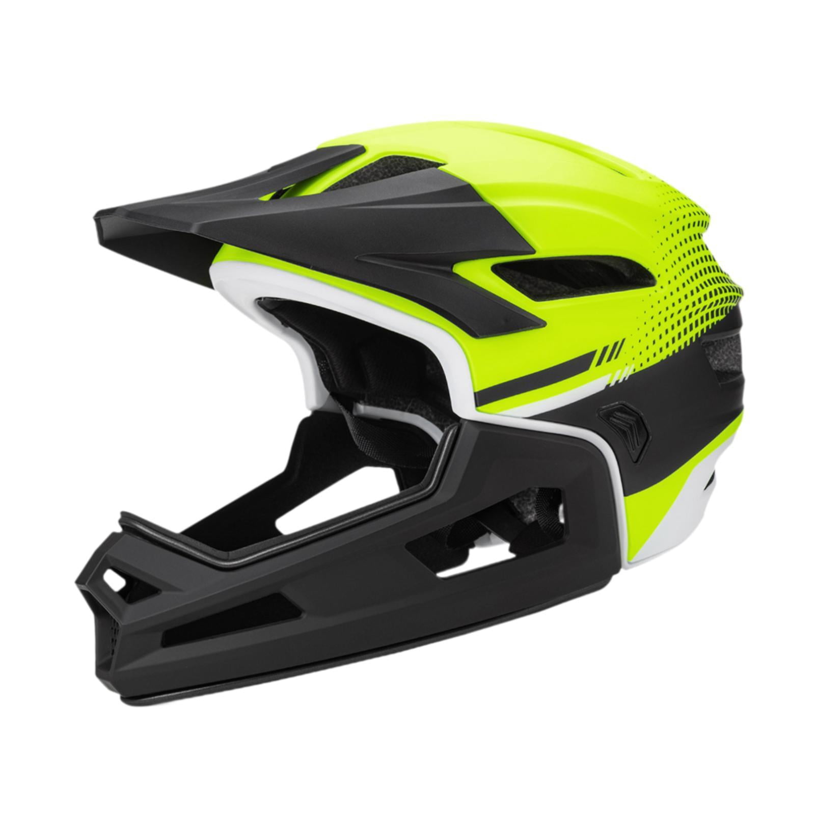 DimyFew Adjustable Full Face Helmet for Cycling And Outdoor Activities for Men And Women Black Yellow
