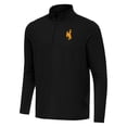 thumbnail image 2 of Men's Antigua  Black Wyoming Cowboys Intent Quarter-Zip Top, 2 of 3