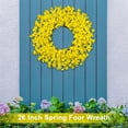 thumbnail image 2 of Large Summer Fall Wreaths for Front Door 26 Inch Fall Summer Door Wreath Autumn Wreaths for Front Door Wild Floral Wreath for Farmhouse Porch Wall Wedding Living Room Home Decor Aesthetic(Yellow), 2 of 17