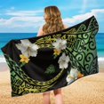 thumbnail image 4 of Uorisanigo Car Seat Cover Protector Soft Polynesian Tattoo Flowers Automotive Front Seat Sweating Cover Washable Seat Decoration Universal for Auto Truck Van SUV, Easy to Install, 4 of 8