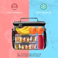 thumbnail image 4 of Tiblue Insulated Reusable Lunch Box for Office Work School Picnic Beach, Leakproof Freezable Cooler Bag with Adjustable Shoulder Strap (Medium, Rock Grey), 4 of 17