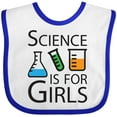 thumbnail image 3 of Inktastic Science is for Girls Girls Baby Bib, 3 of 4