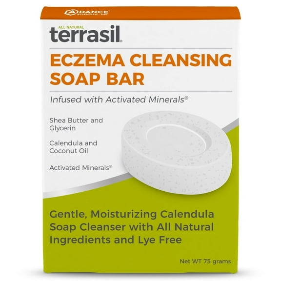Terrasil Eczema Body Wash Soap Bar for Adults & Kids Skin Care with Calendula, Gentle & Natural 75gm