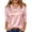 Pink [Mix & Save More] [New Arrivals], variant on Ladies Elegant Draped Neckline Pleated Collar Satin Three Quarter Sleeve Shirt Blouse Top, Loose Fit Breathable Business Casual formal Attire for Women | CSEONE,Navy XL