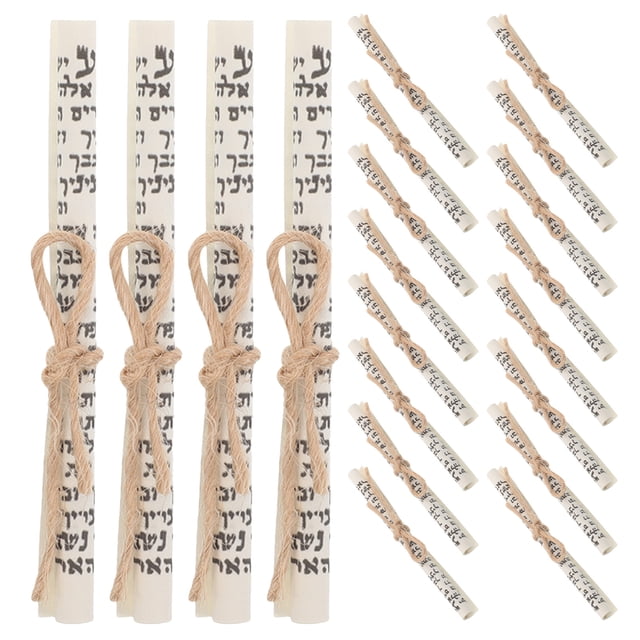 ColoMX 20 rollos de mezuzá hebreos kosher: mini papel de bendición para el hogar judío, rollo kosher preenrollado para ceremonias tradicionales de mitzvá y decoración navideña.