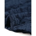thumbnail image 5 of INSPIRE CHIC Women's Top Lace Keyhole Front Peplum Hem Sheer Long Sleeve Blouse L Dark Blue, 5 of 6
