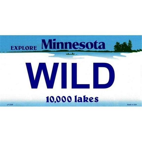 Minnesota State Background License Plates - Wild