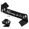 thumbnail image 2 of GDTO8820 2 piezas Mommy To Be & Daddy To Be Baby Shower Fajín Negro Baby Shower Regalos de fiesta para nueva mamá papá Suministros de revelación de género Decoraciones Favores, 2 of 5