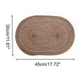thumbnail image 2 of Unique Bargains 2 Pcs Simple Oval Placemat Brown Polyester Cotton, 2 of 5