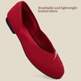 thumbnail image 5 of Rexoro Women's Flats Shoes Round Toe Breathable Knit Shoes Comfortable Slip on Casual Ballet Flats, 5 of 7