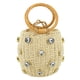 thumbnail image 1 of Bolso Mujer Bolsos Casual Rhinestone Straw Woven Clutch Beach Purse Beige, 1 of 2