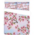 thumbnail image 1 of ABPHQTO Juego de ropa de cama de 3 piezas Funda nórdica de cerezo con 2 fundas de almohada para la decoración de la habitación del hogar, 1 of 4