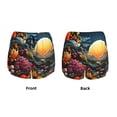 thumbnail image 3 of Xecao Sunset Floral Fantasy Landscape for Double-layer Running Short for Women, Perfect for Gym, Tennis, and More, Featuring a Convenient Pocket-Medium, 3 of 7