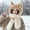 Beige, variant on Winter Faux Fur Hooded Scarf 3 in 1 Warm Windproof Fleece Gloves Set Thick Ear Cap Hat with Scarfs Cute Ears Winter Hat 3 in 1 Plush Hat with Mittens Scarf for Women Girls Black One Size