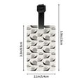 thumbnail image 4 of Luggage Tags for Suitcases, Black White Snail Print Leather Bag Luggage Tags ID Label Tags Privacy Protection Travel Bag Labels, 4 of 6