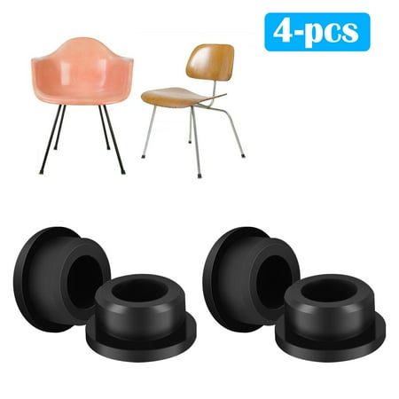 Wrought Iron Patio Furniture Chair Glides TSV Chair Foot Protector, 4-Pack Chair Glides Replacements for Eames Eiffel Style Chair Leg Cover Furniture Feet Black ()