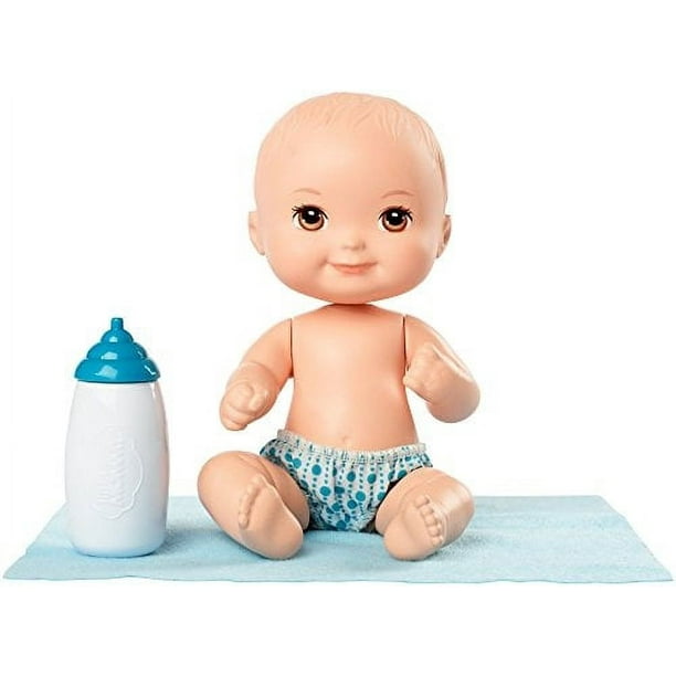 Muñeca Mattel Little Mommy Mini Baby 3 con pañal manta y bolsa MATTEL