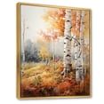 thumbnail image 2 of Designart "Autumn Tapestry Birch Woods IX" Floral Floater Framed Wall Art Print, 2 of 7