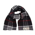 thumbnail image 2 of Men's and Women's Unisex Plaid Scarf, Oversized Scarves, Softer features, Size 72"X12" (Black), 2 of 5