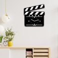 thumbnail image 4 of Reloj de pared con claqueta, movimiento silencioso, acrílico, moderno, fácil de leer, para colgar. 30 centímetros, 4 of 7