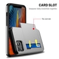 thumbnail image 4 of Dteck Case for iPhone 12 Pro 6.1-inch,Shockproof Rubber Case Card Holder Hybrid Dual Layer PC iPhone 12 6.1" Back Phone Protective Cover,Silver, 4 of 5