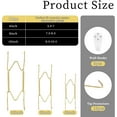 thumbnail image 2 of 3pcs Plate Hanger for Wall, Stainless Steel 6 8 10 Inch Plate Hangers Invisible Decorative Wire Plate Holder with 3 Pack Wall Hooks and 15pcs Transparent Rubber Tip(Gold), 2 of 5