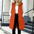 thumbnail image 5 of Yutgune Women's Long Hooded Puffer Vest Zip Up Snap Button Sleeveless Coat with Zipper Pockets, 5 of 7