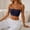 Black, variant on Womens Spaghetti Strap Wireless Ice Silk Satin Crop Bra Padded Layering Camisole Seamless Anti Slip Stretch Bandeau Tube Top Built In Bra Strapless Curvy Beach Yoga Top