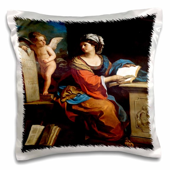 3dRose, The Cumaean Sibyl, 1651 by Guercino Giovanni Francesco Barbieri, 16x16 inch Pillow Case