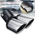 thumbnail image 2 of Exhaust Cover Universal Exhaust Double Muffler Exhaust Cover Stainless Steel Chrome Finish, 2 of 4