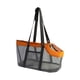 thumbnail image 2 of Bolsa de transporte para mascotas, bolso, jaula, perrera, portátil, con tapete extraíble, bolso de mano, bolso de viaje para perros pequeños, gatos, naranja gris, 2 of 8