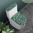 thumbnail image 3 of HELLHERO Watermelon Pineapple Bathroom Toilet Lid Cover, Reusable Polyester Fabric Toilet Lid Seat Cover, 17"x21", 3 of 7