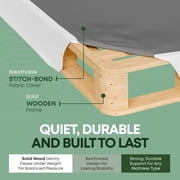 Continental Sleep, Unassembled Queen Box Spring for Queen Bed, 8-Inch Wood Box Spring Only, Noise-Free Mattress Foundation, Packed Flat, Easy Assembly, White