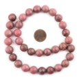 thumbnail image 2 of The Bead Chest Round Rhodonite Beads 12mm Pink Gemstone 16 Inch Strand, 2 of 3
