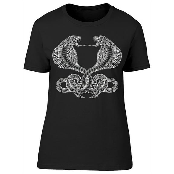 Sketch Two Cobras T-Shirt Women -Image by Shutterstock, Female 3X-Large