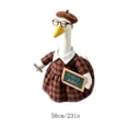 thumbnail image 4 of Teacher Goose Outfit for 23 Inch Porch Goose,Plaid Skirt School Costume Set for White Goose Statue,Classroom Garden Yard Porch Seasonal Decorative Clothes, 4 of 7